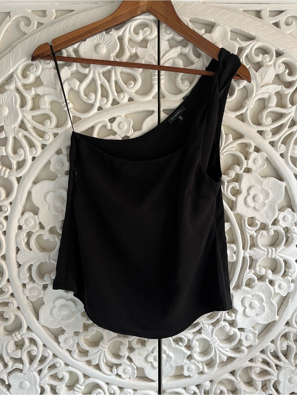 Dynamite Black One Shoulder Twist Strap Blouse Tank Top Women’s P/S Small